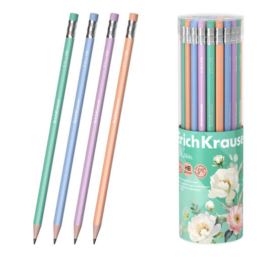 Picture of EK PENCIL PASTEL BLOOM TRIANGULAR WITH ERASER